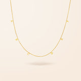 14K Gold Drop Mini Initial Necklace