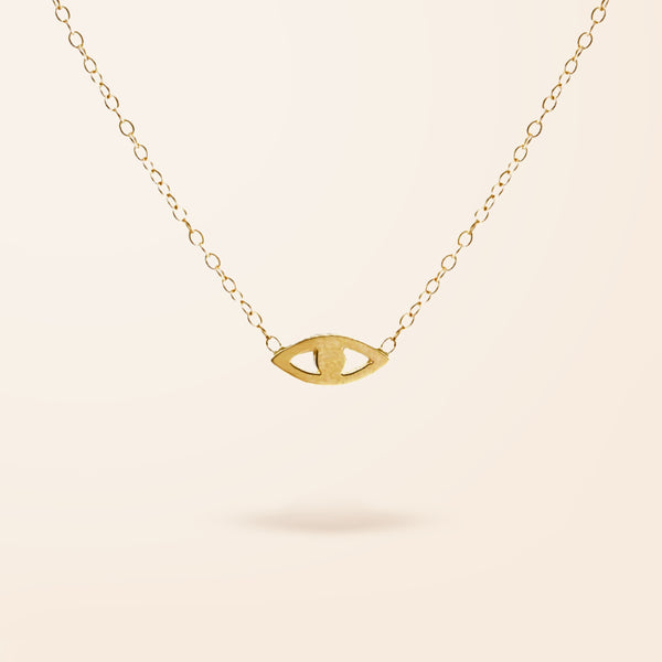 14K Gold Evil Eye Necklace