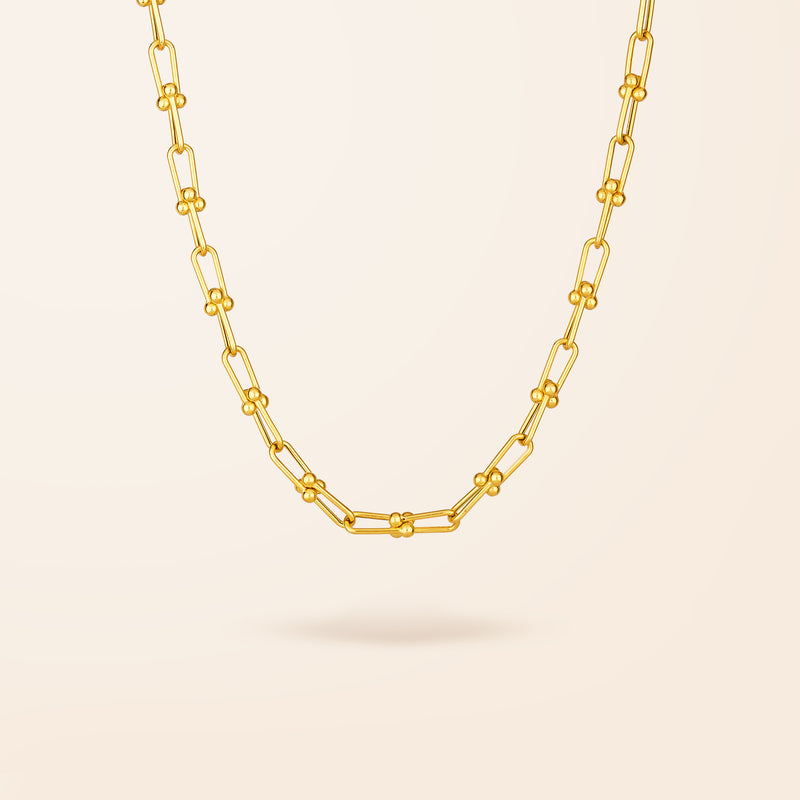 10K Gold U-Link Chain Necklace
