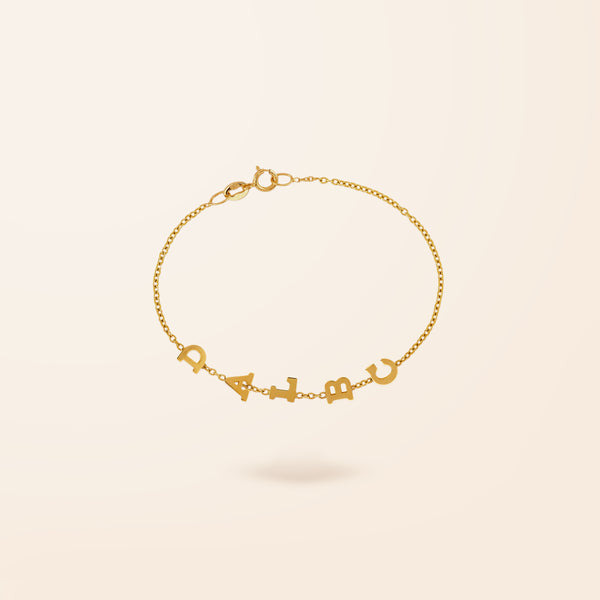 14k initial deals bracelet