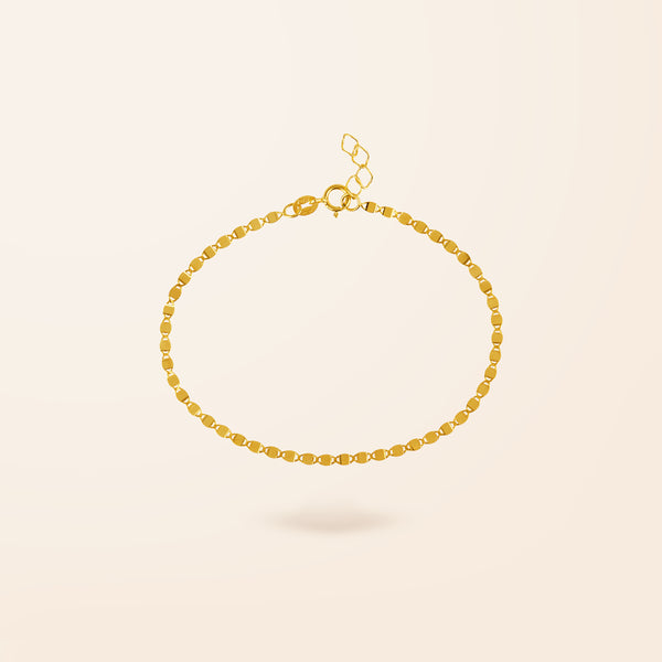 Baby Gold Grand Initial Paper Clip Bracelet