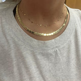 10K Gold Square Link Necklace