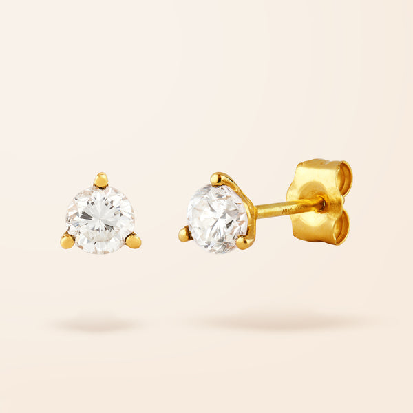 Lab Created Diamond 14K Gold Classic Stud Earrings (.80ct TW)