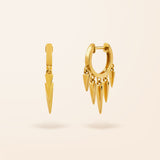 10K Gold Chandelier Huggie Earrings