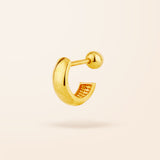 14K Gold Cartilage Wide Huggie Earring