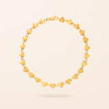 14K Gold Disco Heart Bracelet