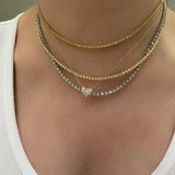14K Gold Diamond Tennis Necklace (3.65CT TW)