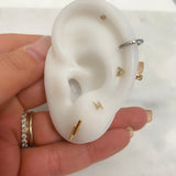 14K Gold Cartilage Diamond Prong Stud Earring