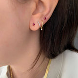 14K Gold Birthstone Stud Earrings