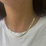 10K Gold Braided Herringbone Necklace