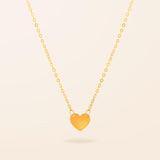 14K Gold Engravable Mini Heart Necklace