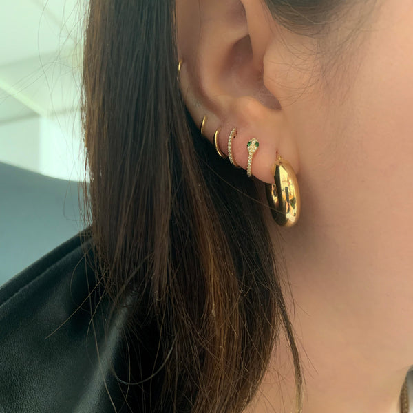 10K Gold Jumbo Everyday Hoop Earrings