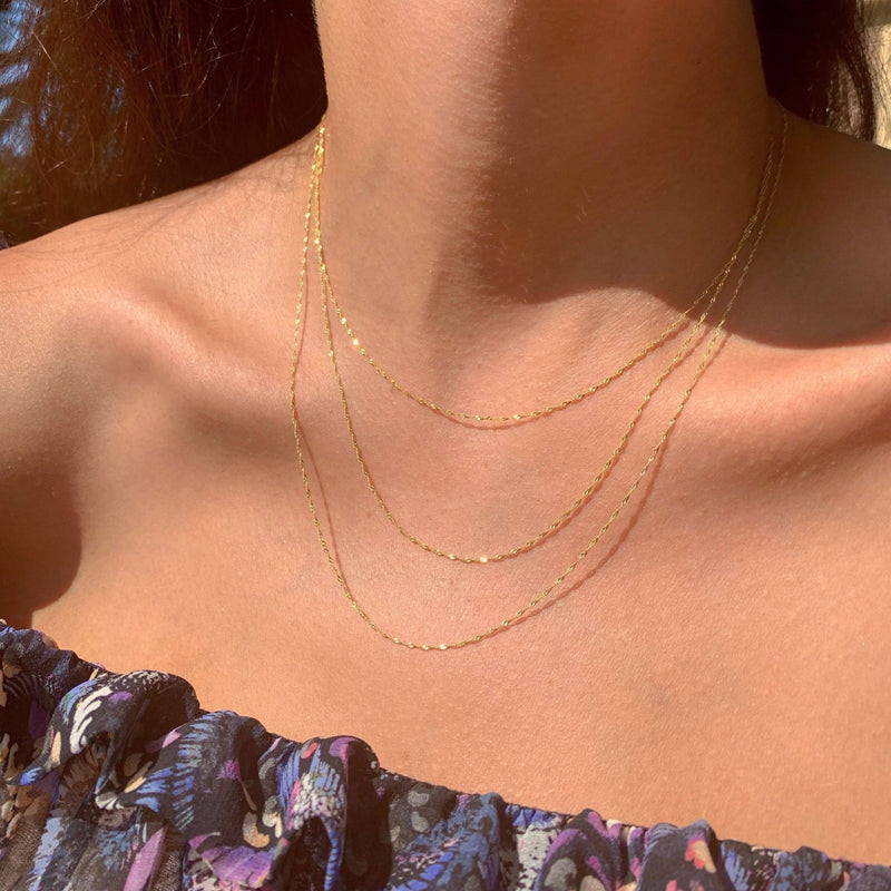 10K Gold Twist Necklace