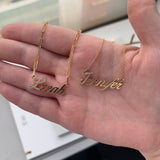 14K Gold Diamond First Letter Name Necklace