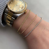 10K Gold Diamond Cut Bead Bracelet
