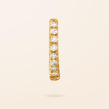 Single 14K Gold Diamond Mini Upper Lobe Huggie Earring